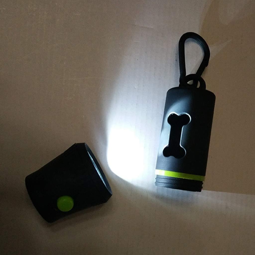 Dog Poop Bag Dispenser with LED Flashlight