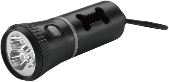 Dog Poop Bag Dispenser with LED Flashlight