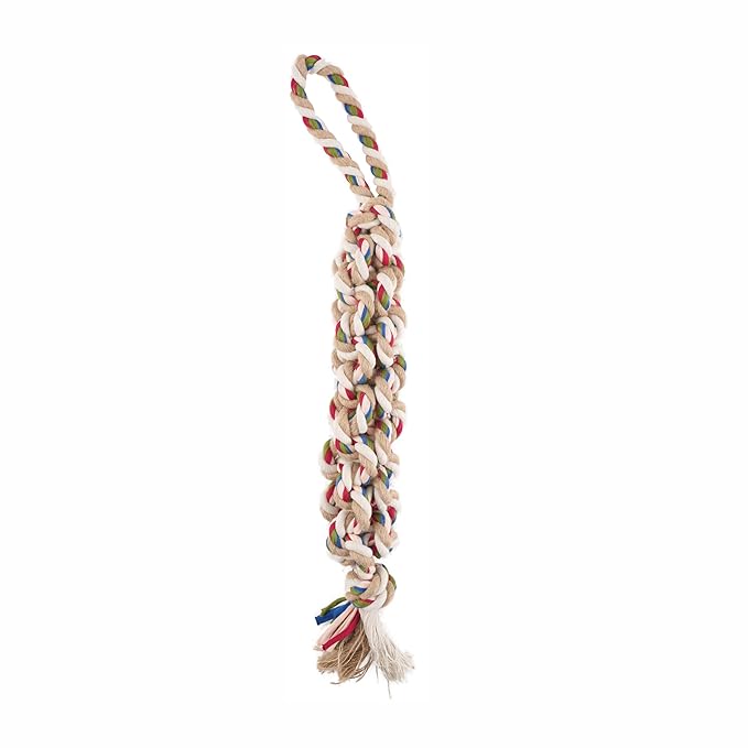 FOFOS Flossy Rope Braided Dog Toy