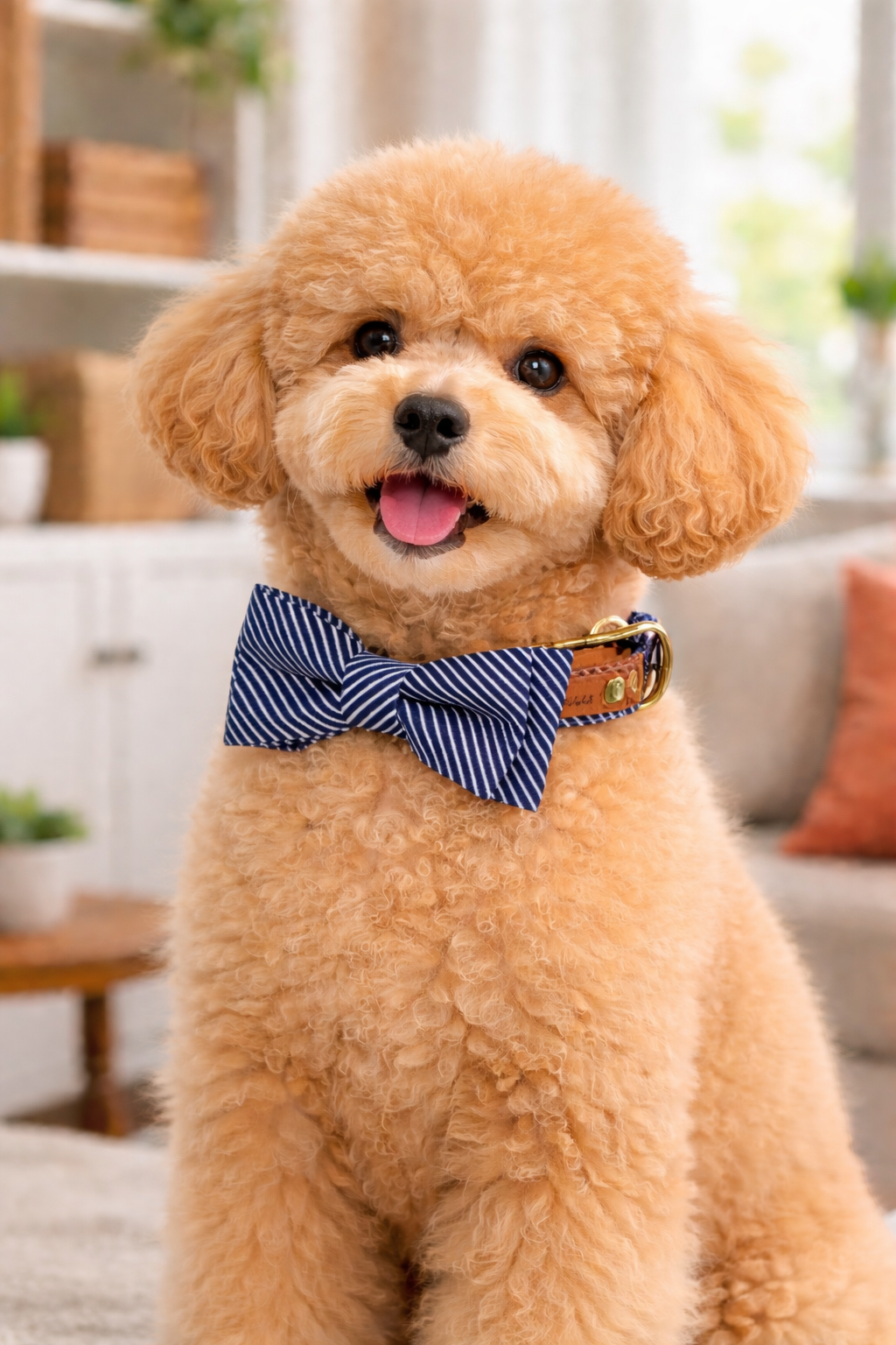 Royal Stripe Bow Collar
