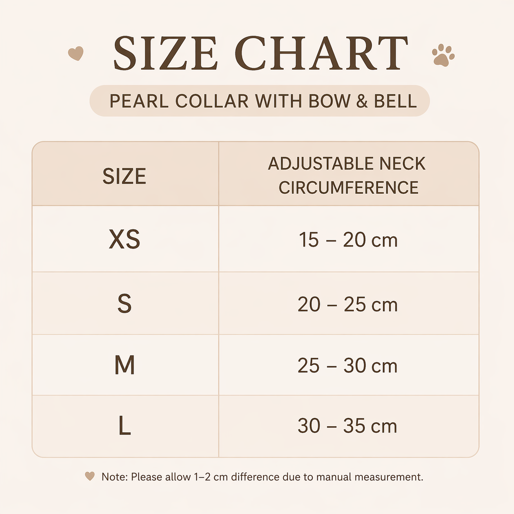 Haus of Pet Pearl Bow Collar with Gold Bell – Adjustable Luxury Pet Necklace