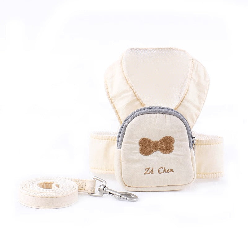 Mini Bag Dog Harness with Leash
