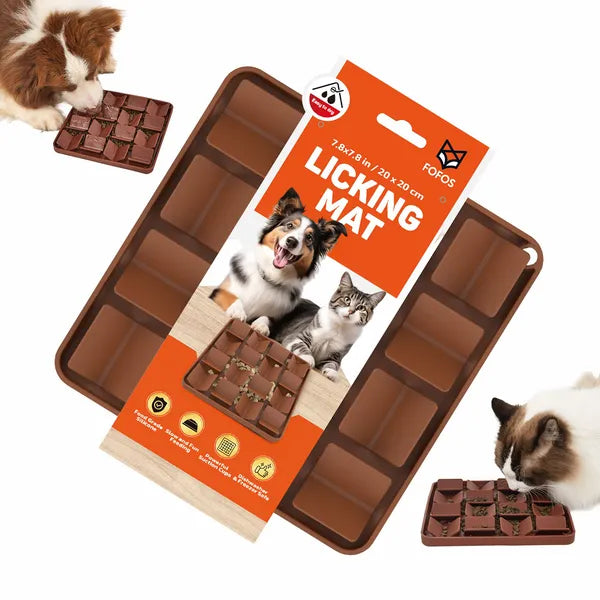 FOFOS Pet Licking Mat Brown