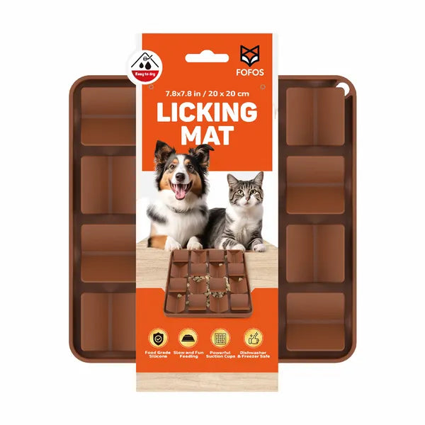 FOFOS Pet Licking Mat Brown